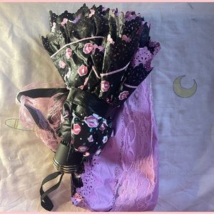 Pink lace lolita princess umbrella flowery